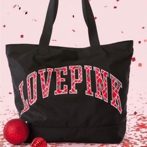 Victorias Secret LOVE PINK black tote NWT